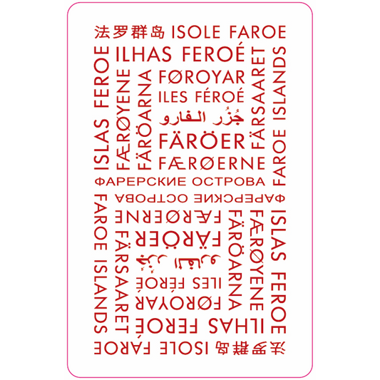 SOLBERG Spælikort reyð, papp - 56x86 mm (10)