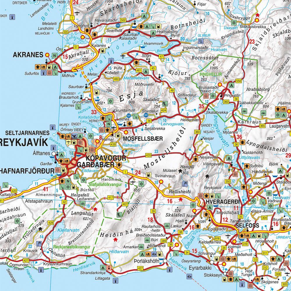 FREYTAG-BERNDT Ísland vegakort 2025, softcover - 1:400.000 (20)