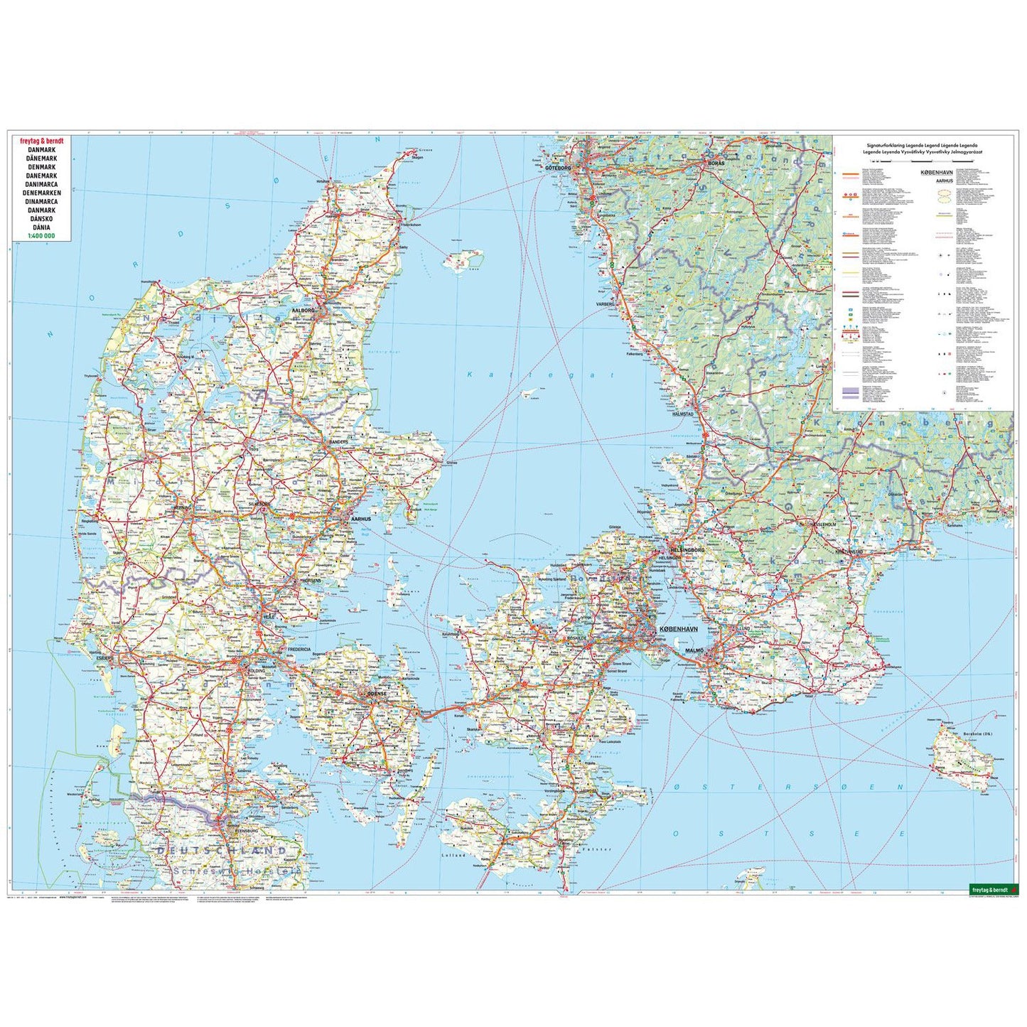 FREYTAG-BERNDT Danmark 2022 - 1:400.000
