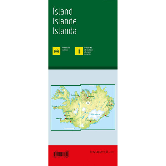 FREYTAG-BERNDT Ísland vegakort 2025, softcover - 1:400.000 (20)