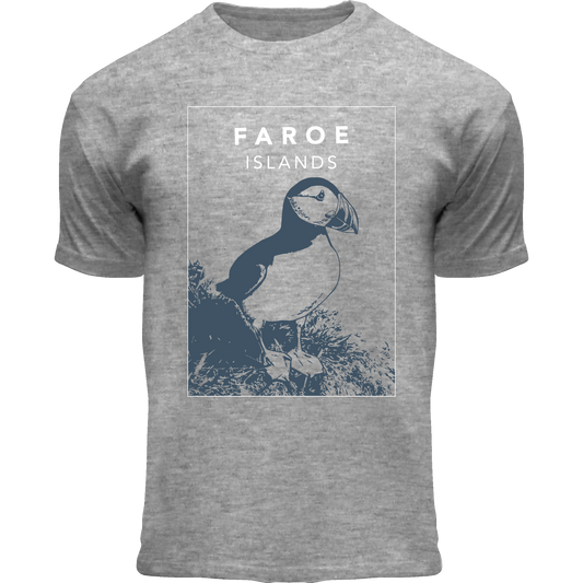 FOX T-shirt KIDS Square Puffin Heather Grey, "Faroe Islands"