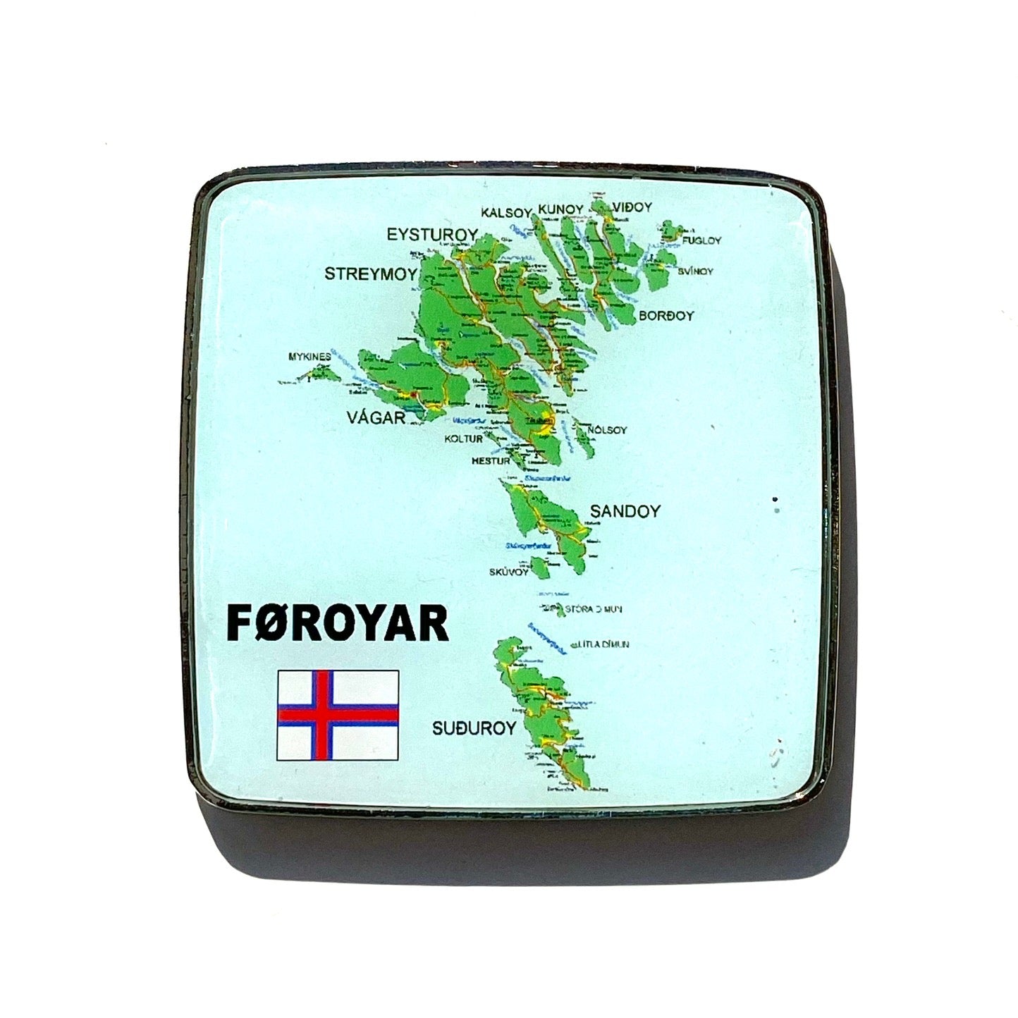 SOLBERG Stálmagnet Føroyar - 60 x 60 mm (12)
