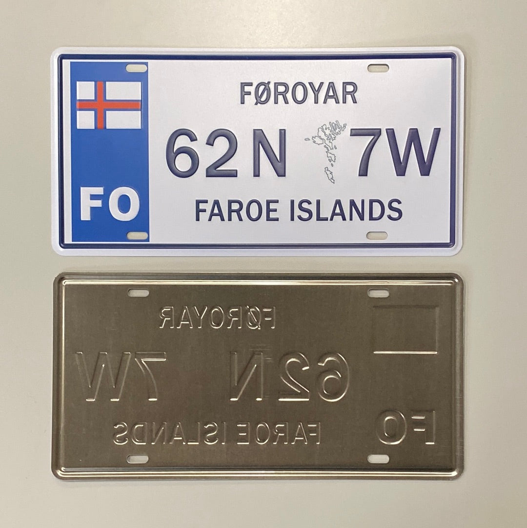 SOLBERG Nummarpláta, Føroyar - 15 x 30 cm (100)