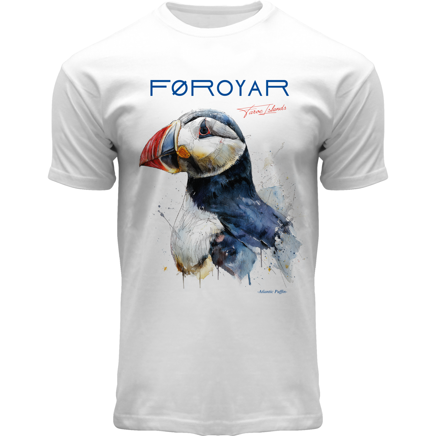 FOX T-shirt ADULT Ecoline Puffin White "Føroyar"