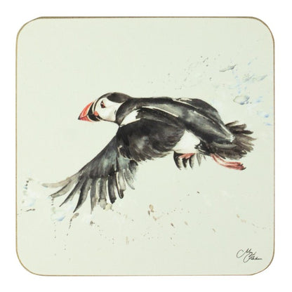 MEG HAWKINS 4 stk. kork undirløg, flúgvandi lundi - 10x10 cm (6/48)