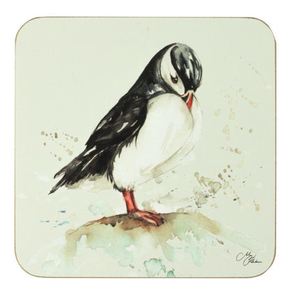 MEG HAWKINS 4 stk. kork undirløg, flúgvandi lundi - 10x10 cm (6/48)