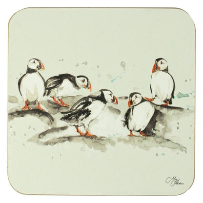 MEG HAWKINS 4 stk. kork undirløg, flúgvandi lundi - 10x10 cm (6/48)
