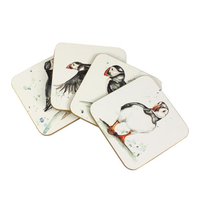 MEG HAWKINS 4 stk. kork undirløg, standandi lundi - 10x10 cm (6/48)