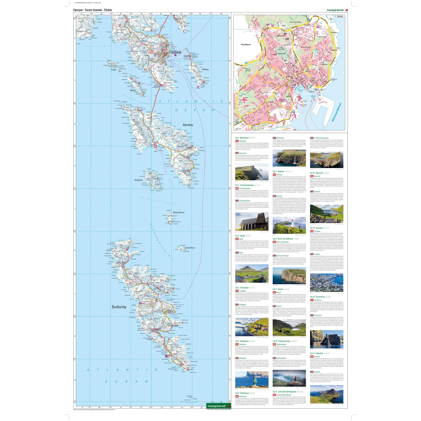 FREYTAG-BERNDT Færøerne/Føroyar vejkort 2025 - 1:90.000 (20)