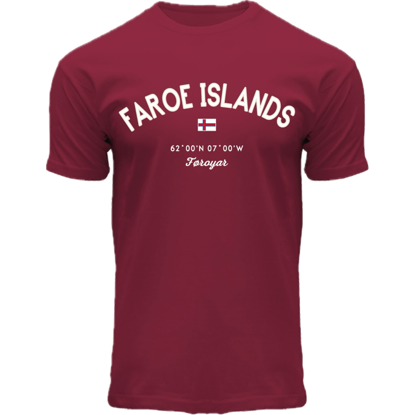 FOX T-shirt ADULT Brassfield Burgundy "Faroe Islands"