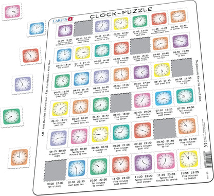 LARSEN føroyskt puslispæl, Klokkan - 36,5 x 28,5 cm (50)
