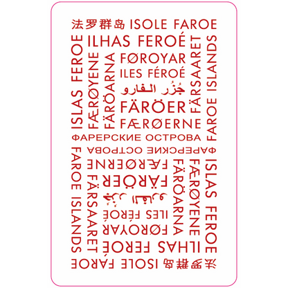 SOLBERG Spælikort reyð, papp - 56x86 mm (10)