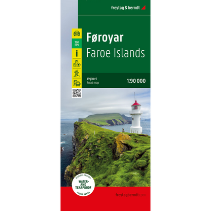 FREYTAG-BERNDT Føroyar vegakort 2025, softcover - 1:90.000 (20)