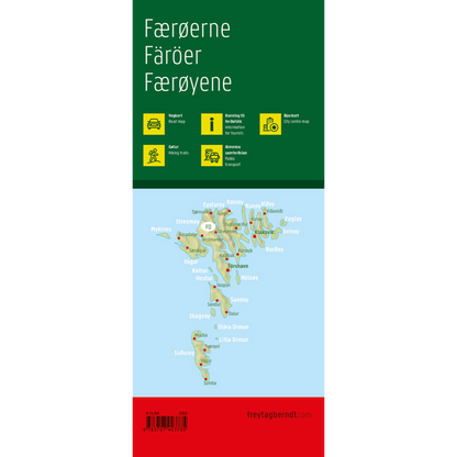 FREYTAG-BERNDT Føroyar vegakort 2025, softcover - 1:90.000 (20)
