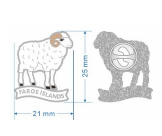 SOLBERG Bringuprýði veðrur svartur - 21 x 25 mm (12)