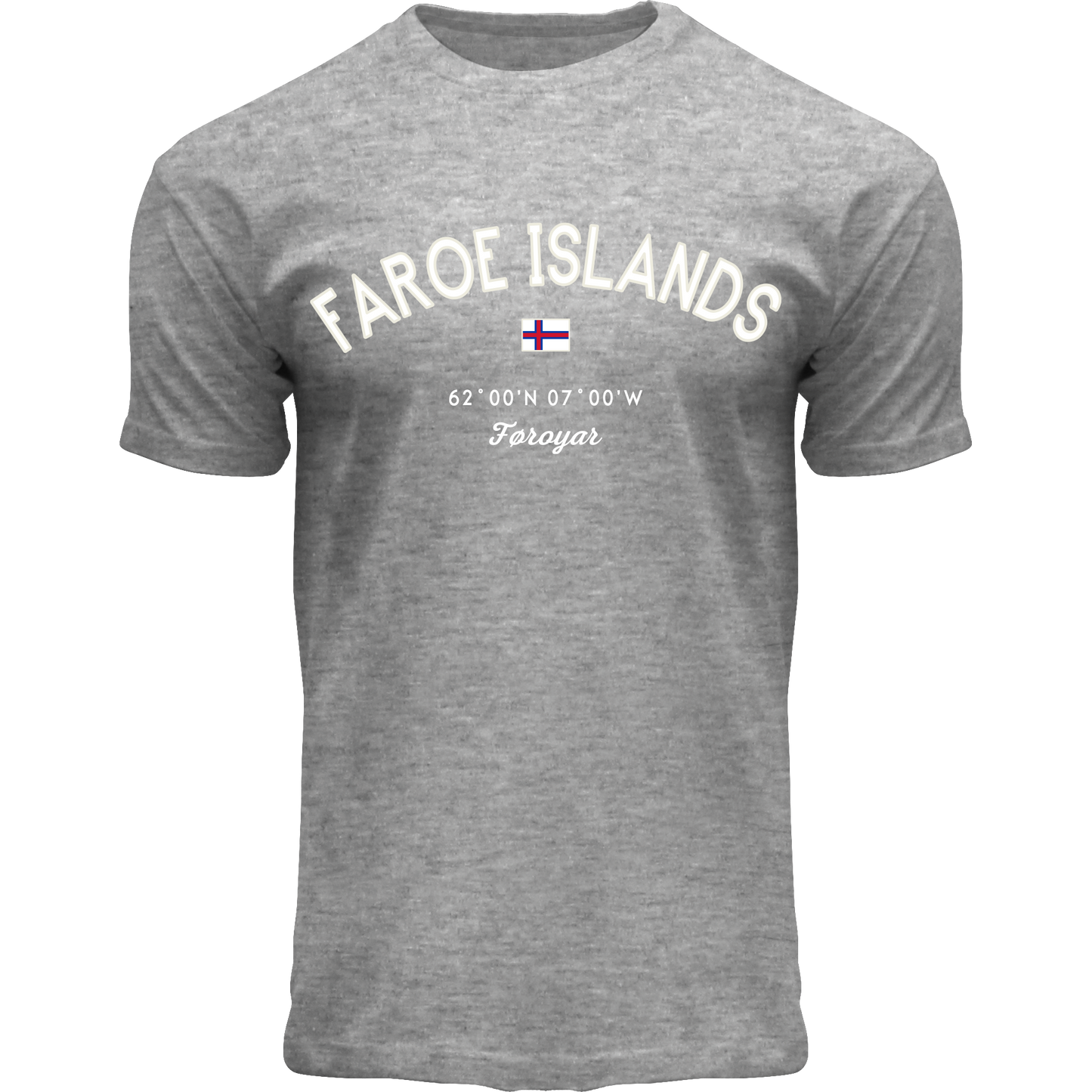 FOX T-shirt ADULT Brassfield Heather Grey, "Faroe Islands"