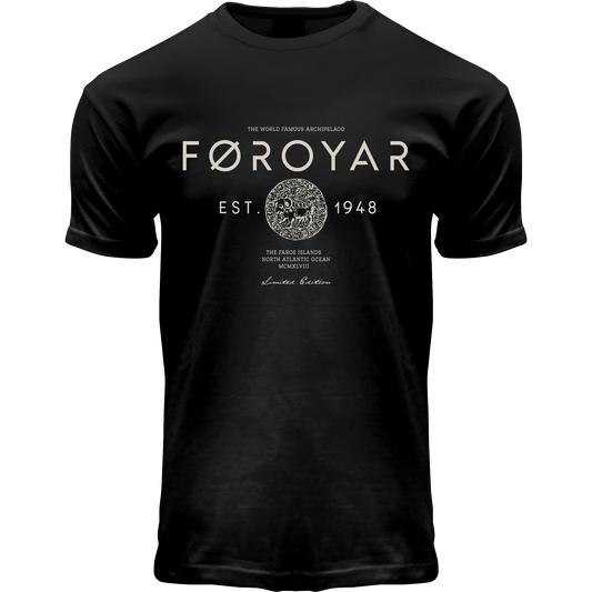 FOX T-shirt ADULT City Seal Black, "Føroyar"