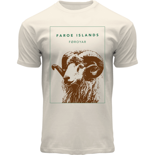FOX T-shirt ADULT Square Ram Off White, "Faroe Islands"