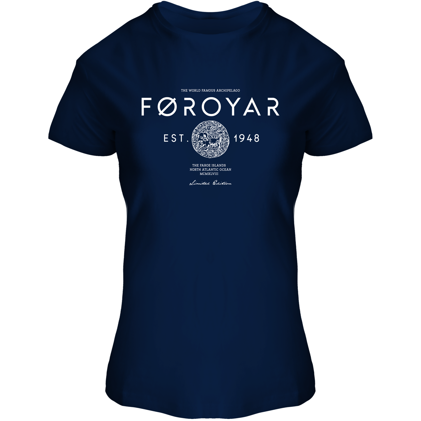 FOX T-shirt LADY City Seal Navy, "Føroyar"