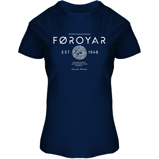 FOX T-shirt LADY City Seal Navy, "Føroyar"