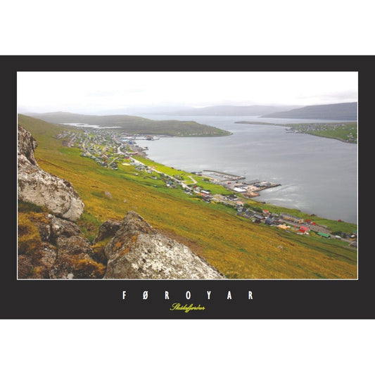 SOLBERG Postkort Skálafjørður - svørt ramma (50)