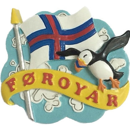 SOLBERG Lundi, magnet v/ flagg "Føroyar" - 60 mm (24)