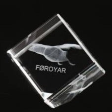 SOLBERG krystall 3D lundi, flúgvandi - 50x50x50 mm